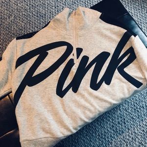 Pink Victoria’s Secret Sz Xs Cropped Hoodie